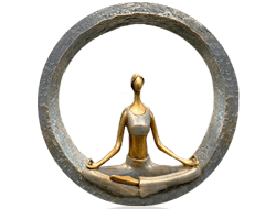 Symbol of woman doing meditation