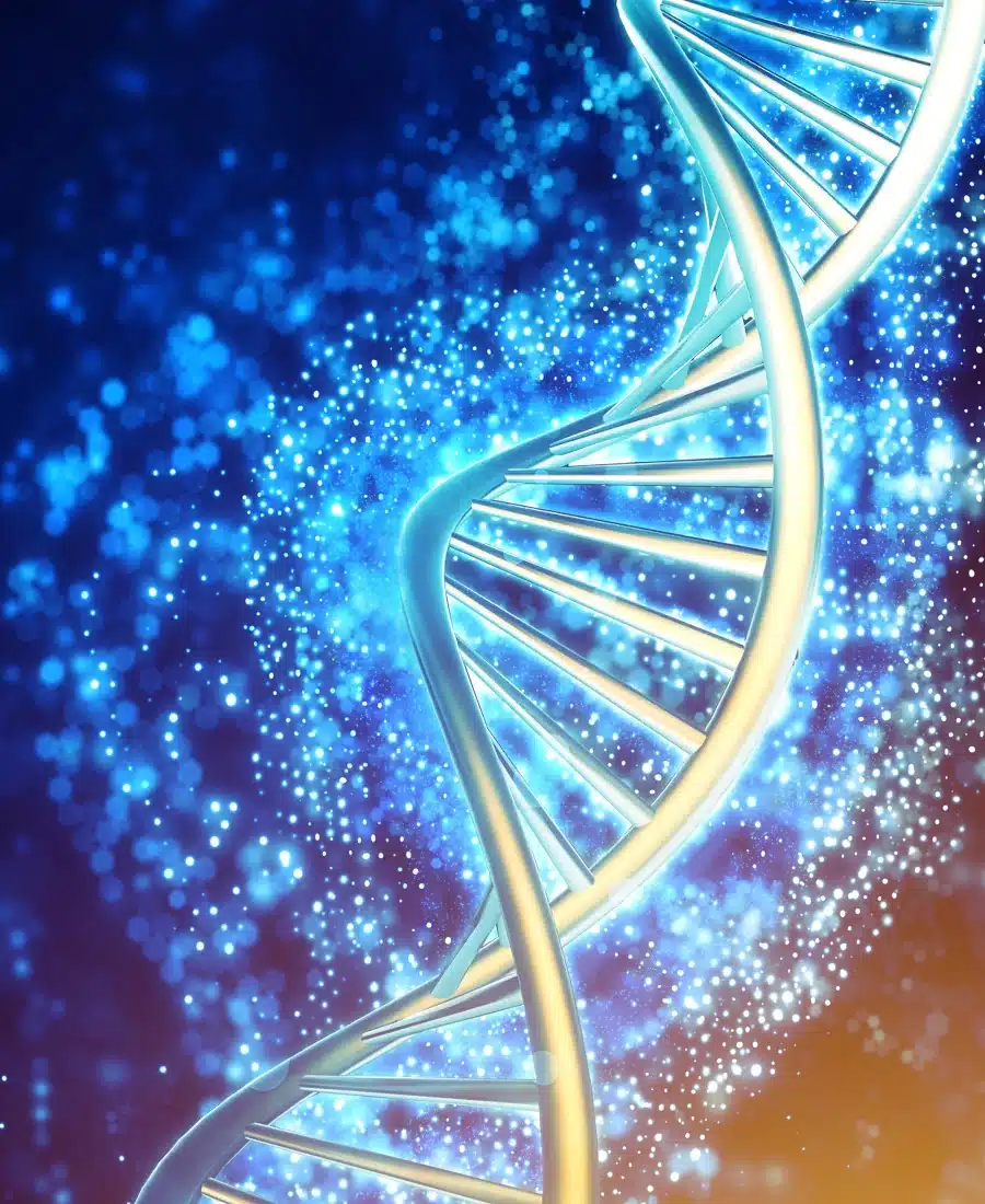 DNA helix representing the genetic risk of addiction and substance use disorder DNA helix representing the genetic risk of addiction and substance use disorder