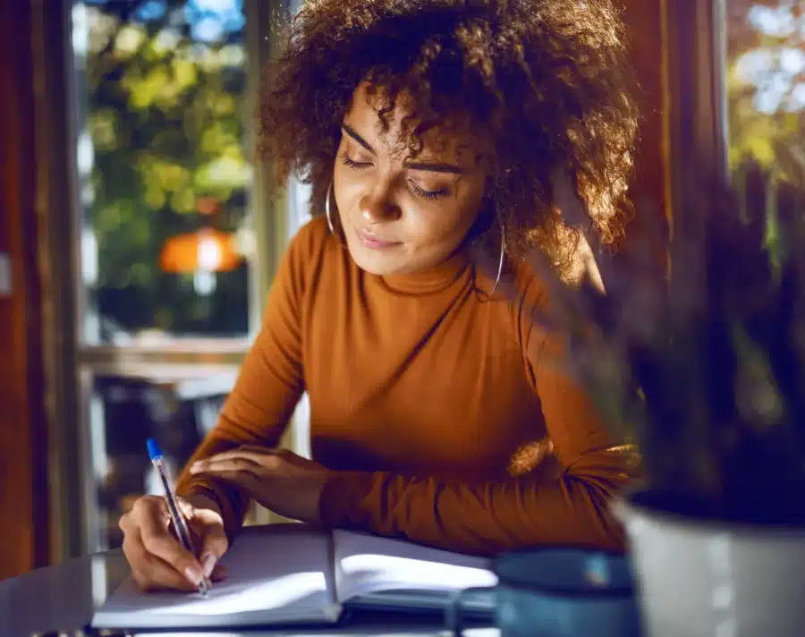 Woman reflecting on bath salts use after doing a substance use disorder self-test Woman reflecting on bath salts use after doing a substance use disorder self-test